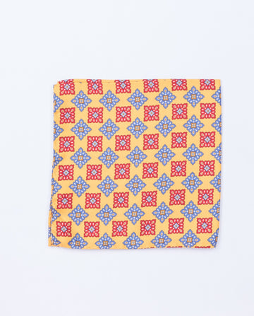 Lenço de Bolso 100% Seda em Amarelo Claro